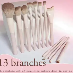 Makeup Brush Set, 13-Piece Kit, Eyeshadow/face Lines/powder/bronzer Brushes, Essential Beauty Tools, Ideal for Beginners and Professionals