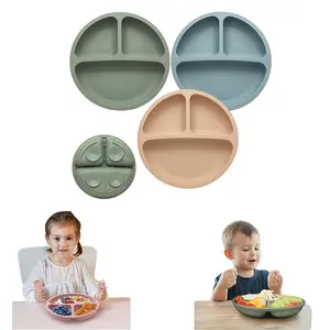 1-Piece Suction Cup for Babies and Toddlers, 100% Silicone, Secures Utensils, Separate Design for Picky Eaters, Microwave & Dishwasher Safe, Durable Utensils Tableware, Food Tableware