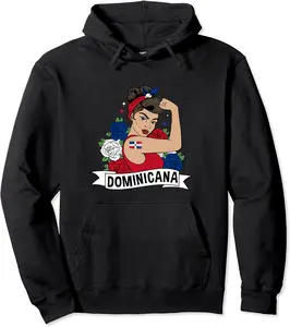 Pride Republica Dominicana Roots Strong Dominicana Girl Pullover Hoodie - Mayakemp Shop 48B0D2BTG1QT