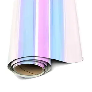 Rainbow Pearl Holographic Heat Transfer Vinyl - Siser HTV - 20" x 1 Yard ( 36 inch Roll) Iron On or Heat Press - Glitter Tshirt Design