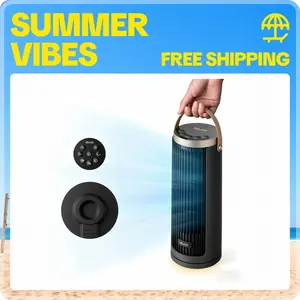 LEVOIT Windi Tower Fan, Portable, Up to 20H Runtime, 5 Speeds + Turbo, 0–90° Oscillation, 20dB Quiet DC Motor, 23 ft/s Airflow, 2-Level Night Light, Foldable Charging Base, Timer 2/4/8/12H mothersdaygift Summervibes, Cooling Fan, Cordless Fan,summervibes