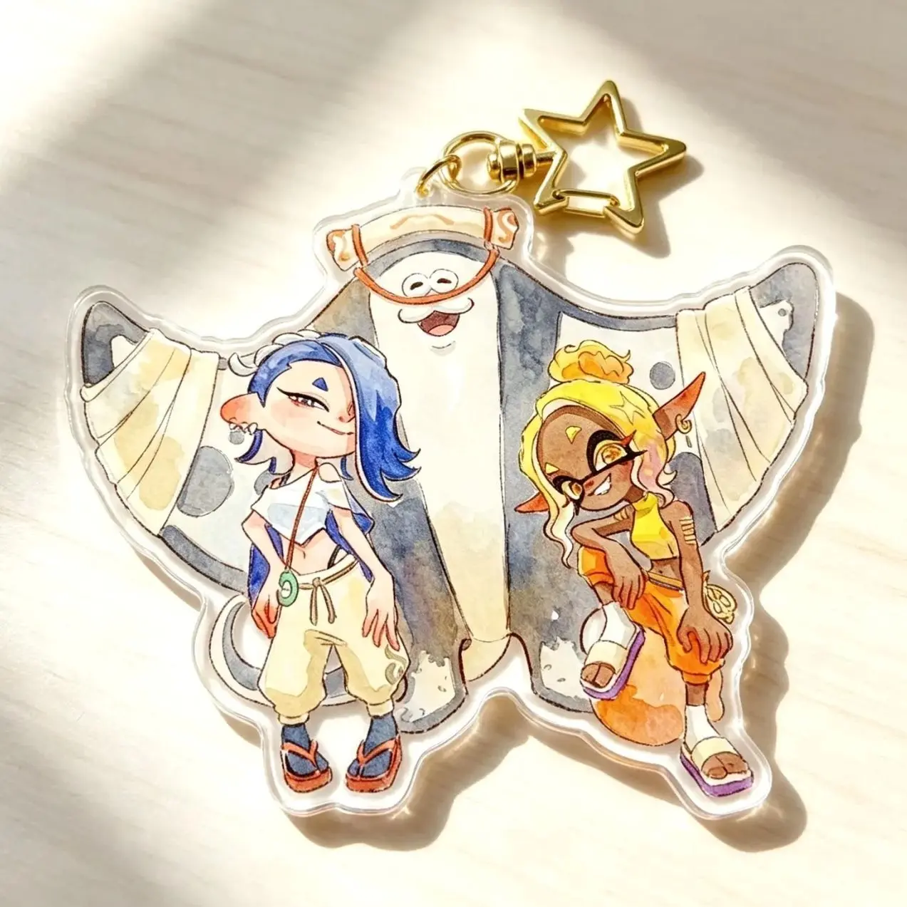 Splatoon Acrylic Keychain Charms, Deep Cut Keychain, Shiver&Frye Charm