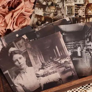 JAIIMAN 68pieces (32papers and 36stickers)Vintage 1920s Hospital DIY Decoupage Paper Kit, for Junk Journals, Scrapbooking Supplies, Picture Frame Decoration, Collectible Gift, Background Pad, Crafting Materials, Nostalgic Artwork, Handmade Waste Diary