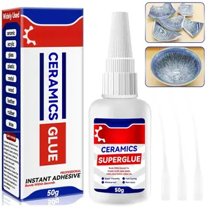 Ceramic Glue,  Super Clear Glue for Porcelain, Pottery and  Repair,  Safe Adhesive Kit for Mugs and Dishes, Also Effortlessly Bonds , Glass, Plastic, Shoe, Crafts DIY and More