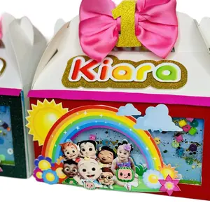 3D Personalized Kids Party Gable/Favor Boxes - Perfect Party Favors