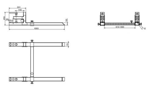 1500lb Heavy Duty Clamp-On Pallet Forks for Tractor Bucket & Skid Steer - Adjustable Frame Attachment