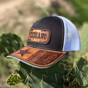 Texicano Brand caps. Leather stitched on not pressed. Richardson 112 caps