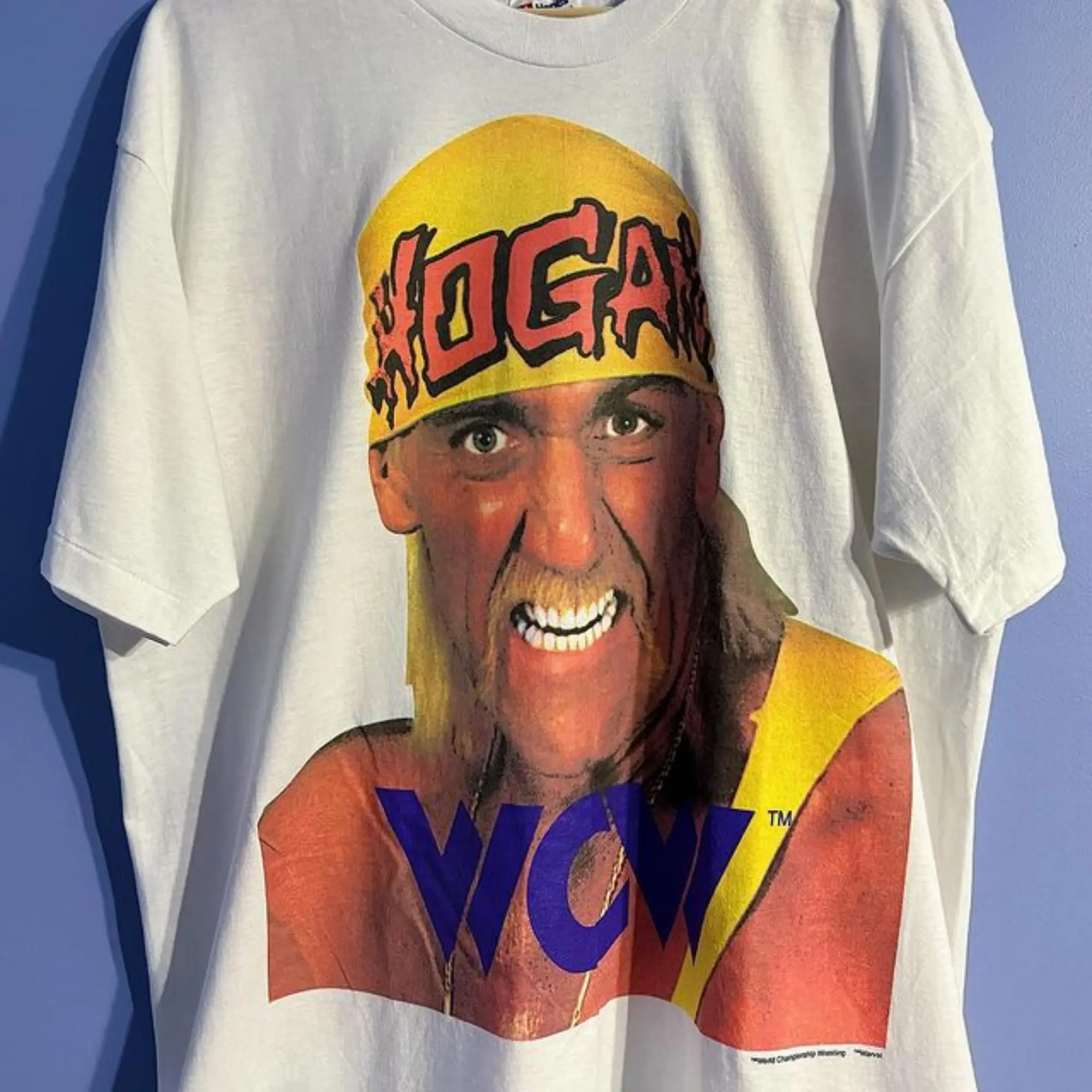 Women's Vintage 1994 Hulk Hogan "Big Face" Double-Sided Graphic Casual T-Shirt - Hulkster WWE Top (Also Suitable for Men), Tshirt
