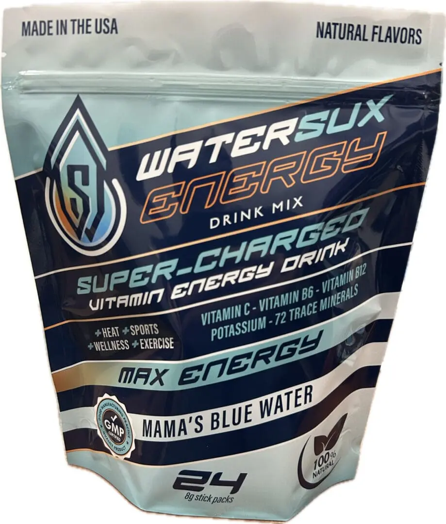 Mama’s Blue Water Energy 1 Bag of 24 8g Packs