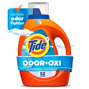 Tide Ultra Odor Defense Plus Oxi Liquid Laundry Detergent, 73 fl oz, 52 Loads