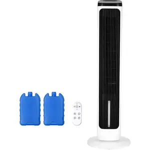 TikTokShopBlackFridayVEVOR Evaporative Air Cooler, Standing Fans that Blow Cold Air, 23.3ft/s 70 °   Remote Oscillating Tower Fan w/ 9-Speed 4 Mode, 24H Timer, Swamp Cooler, Portable AC Fan for Bedroom, Office