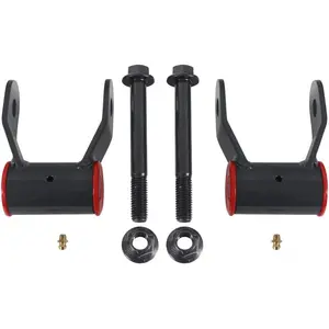 2" Rear Suspension Drop Lowering Kit Shackles w/Hardware 710515 Shackle Zerk Fitting Leveling Kit Compatible with 1989-1997 Ford Ranger 2WD 4X4