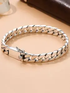 Hand-woven Cuban men's copper bracelet, retro punk, jewelry matching, workmanship fine texture, perfect for gifts for lovers, Father's Day gifts, classic metal bracelet, Cuban Link Bracelet, Cuban chain bracelets, suitable for all occasions