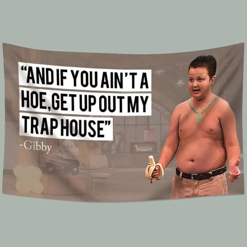 3x5 FT Funny Trap House Banner, "If You Ain't a Hoe Get Up Out My Trap House" Novelty Wall Tapestry, Home Decoration, Father's Day Gift for Man Cave, Garage