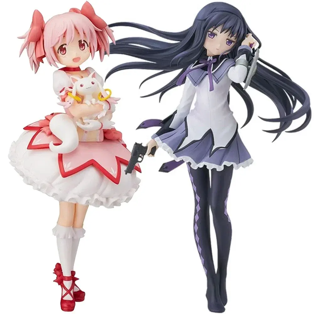 22cm PMMM Magical Girl Anime Figure Kaname Madoka Action Figure Kawaii Akemi Homura Figurine Cute Loli Collection Model Toy Gift