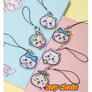 chiikawa animation peripherals cute acrylic mobile phone lanyard key chain cartoon mobile phone chain decoration bag key chain
