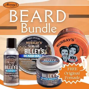 MURRAY'S Billy's Beard Care Bundle Balm Comfort - Includes Beard Oil, Balm, Softener & Original Pomade - 500g Net Weight