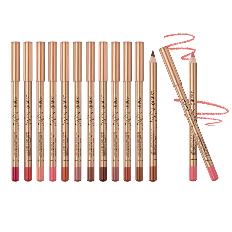 Women’s 12-Piece Matte Lip Liner Kit, Fragrance-Free Assorted Shades Cosmetic Stick, Long-Wear Waterproof Long-Lasting Easy-Glide Smudge-Proof Lipliner for Summer Lip Makeup Beauty Accessory