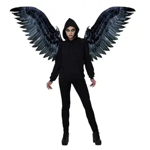 Articulating Raven Dark Angel Wings - Black - Cosplay Costume Accessories