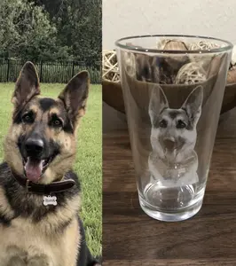 Pet photograph glass, dog loss gift, dog memorial gift, pet loss gift, pet memorial keepsake