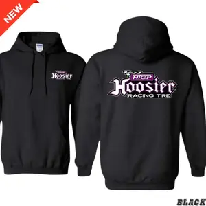 Hoosier Racing Tire Hoodie, Premium Motorsports Logo Pullover, Car Enthusiast Streetwear for Men & Women, Trendy Casual Racing Style Apparel for Fans