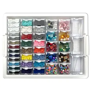 Bead Storage Solutions Elizabeth Ward Assorted Glass and Polymer Clay Bead Tray Boxes Organiser