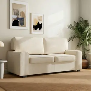 69.6" Modern Loveseat Sofa with Chenille Fabric - Deep Seat 2-Seater Couch, Spring Cushion & Sturdy Metal Frame, Cozy Small Sofa for Living Room, Bedroom, Office Apartment (Beige)