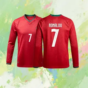 2026 Home Short Sleeve 7# Cristiano Ronaldo Soccer Jersey Red Football Jersey Quick Drying