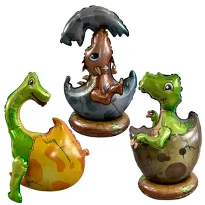 Baby Dinosaur Hatching Egg Balloon Set – Jumbo Foil Party Decor (3-Piece Set)