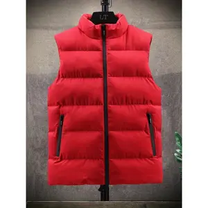 Men’s Padded Down Vest, Sleeveless Puffer Jacket with Zip Pockets, for Winter, Sports, and Travel