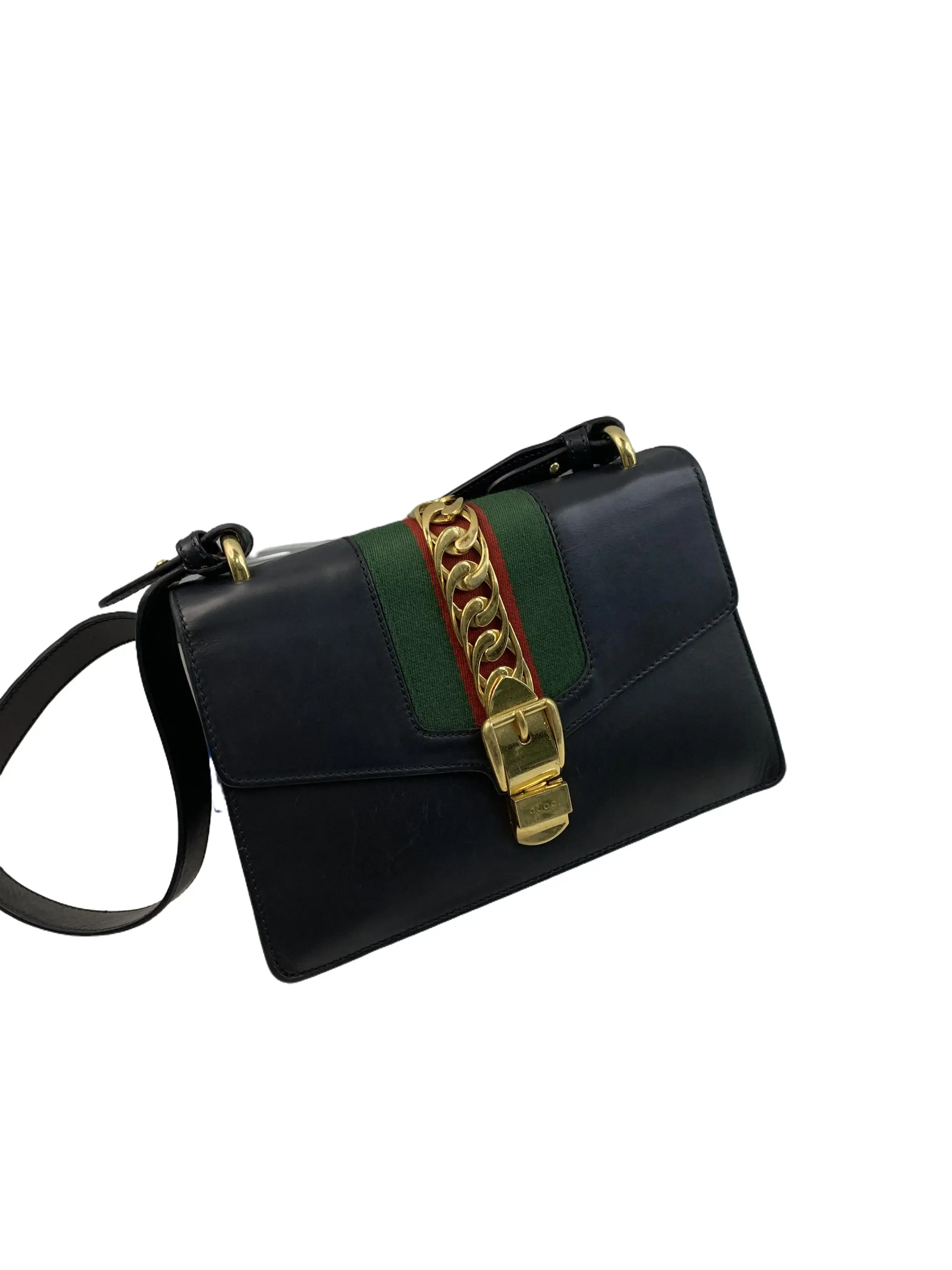 Pre-owned GUCCI Sylvie Leather Crossbody Bag/wj03131221/1221