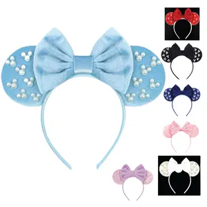 Velvet Pearl Ears - Perfect for Theme Park visits, Parties, Dress-up, and more!