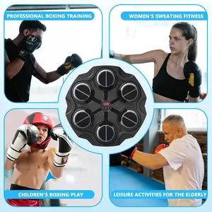 Music Boxing Machine, Smart Bluetooth Boxing Trainer Machine with Gloves, Adjustable Speed Boxing Wall Mount Machine for Kids Adults, Boxing Workout Equipment Target for Home, Office, Gym