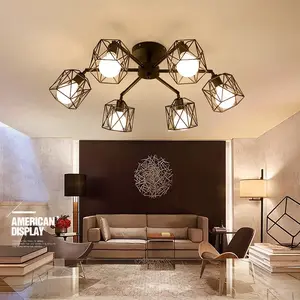 Nordic Modern Iron Cage Pendant Light, Kitchen Bedroom Living Room Home Decor Lamp, Ceiling Light Fixture, Stylish and Durable Lighting Solution