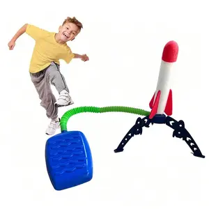 Rocket Launch Toy Set, Foot-Powered Air Power Launcher, Flying Foam Rocket, Fun Outdoor Indoor Activity Game, Birthday Gift, Durable (color Random)