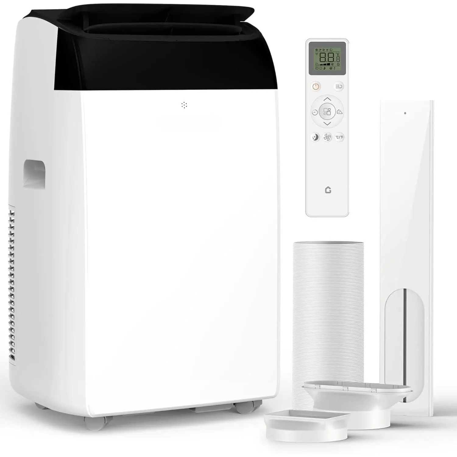 14,000 BTU Portable Air Conditioner, Energy Efficient 3-in-1 Cooling, Dehumidifier & Fan, Cools 750 Sq.ft, with Remote, Timer & Easy Window Kit for Bedroom