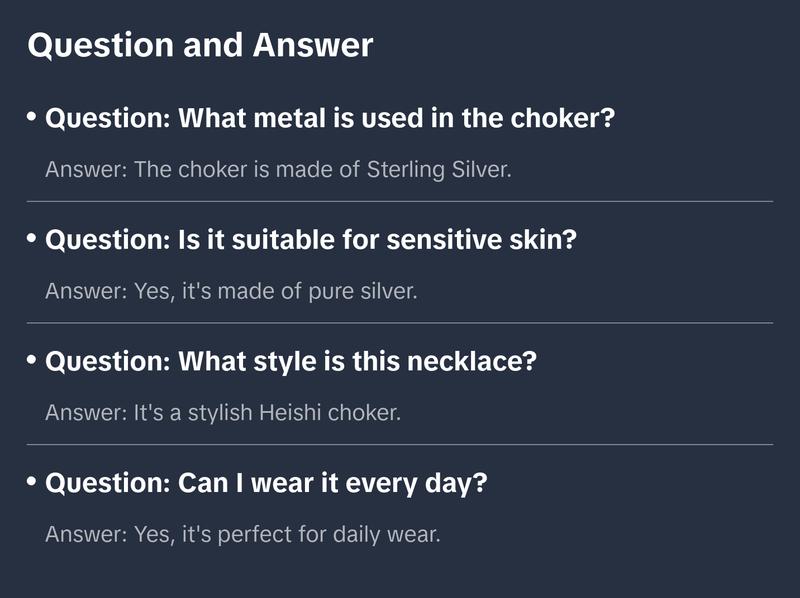 Heishi Silver Choker Necklace