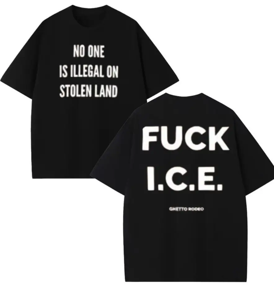 Fck Ice Graphic Shirt, Abolish Ice Graphic Shirt, No Human Is Illegal On Stolen Land Mexico Mexican Fck Trummp