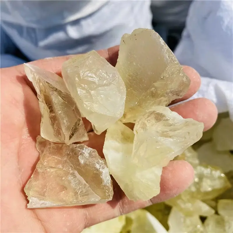 Chakra Healing Crystals, 3-Piece Rough Citrine Set in a Flame Shape, Brings Optimism, Helps Envision Goals, Natural Crystal, Rough Surface, Raw Look, 3 Pieces, Optimism Reminder, Collectibles, Raw Citrine