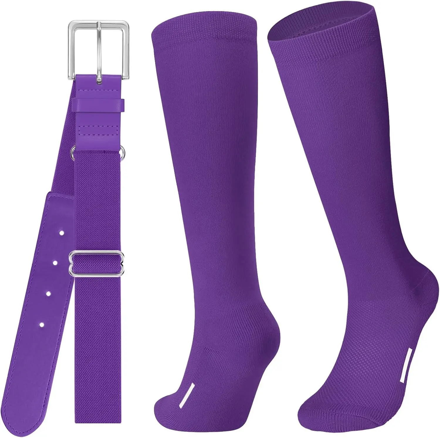 Baseball Softball Socks and Belt Combo Set Breathable Soccer Football Socks for Adult and Youth