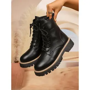 Women’s high-top zip boots, waterproof non-slip ankle boots, casual fall and winter shoes, lightweight work engineer boots