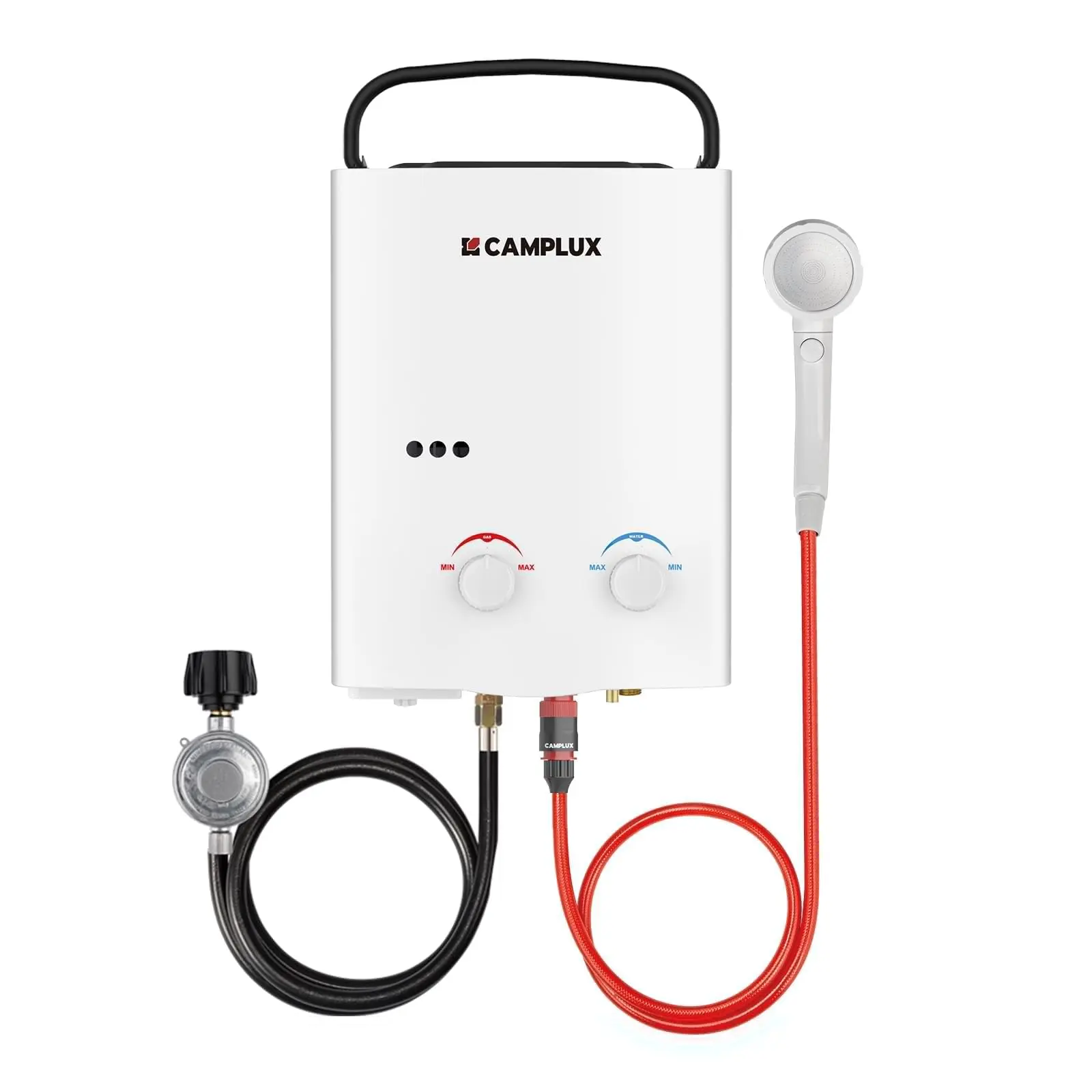 CAMPLUX AY132 Portable Propane Tankless Water Heater, Instant Hot Water Camping Shower with CSA Safety Protection, 1.32 GPM 34,000 BTU Outdoor Shower Heater for Camping, RV & Off Grid Use