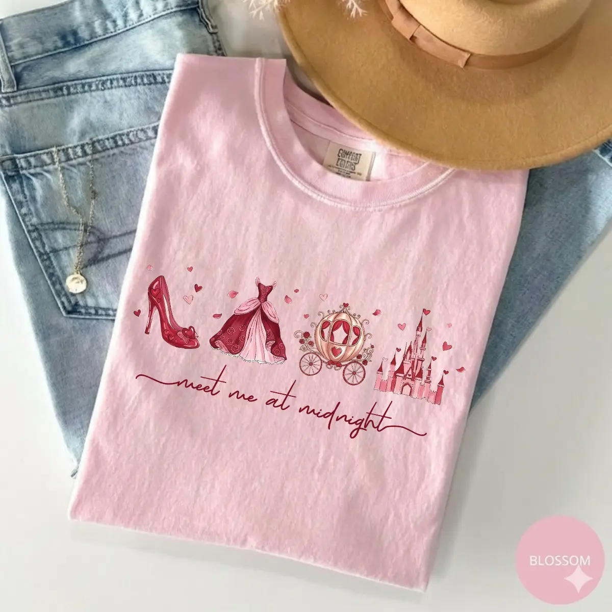 Comfort Colors Fairytale Valentine Shirt, Pink Castle Coquette Tee, Soft Girl Princess Aesthetic, Trendy Lovecore Vibe, Galentines Day Gift