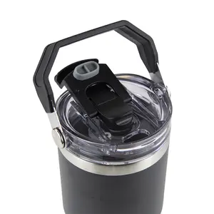 20oz POWDER COATED TRI-SIP TUMBLER (BLACK) Personalizado