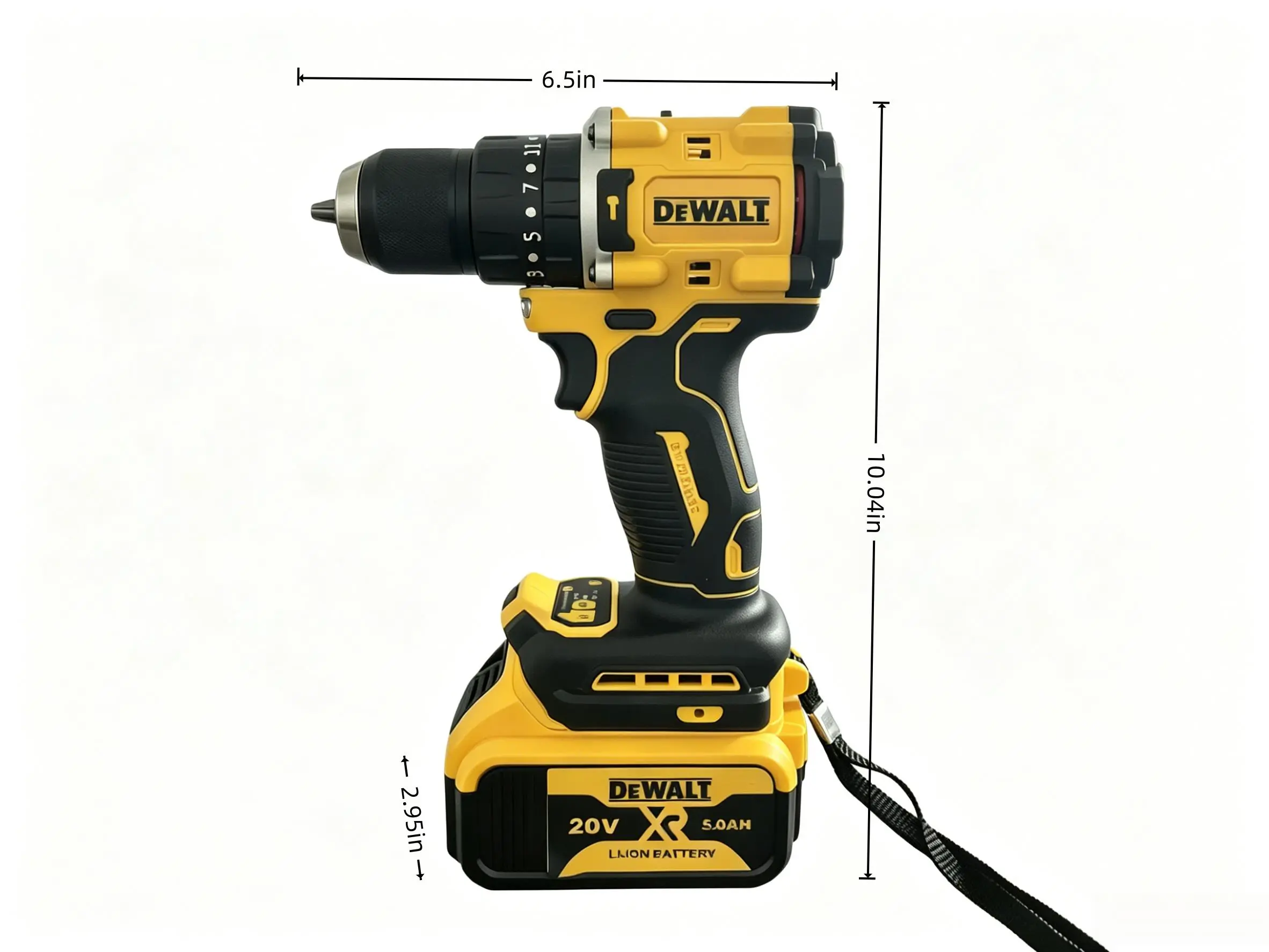 DEWALT DCD794 Compact Brushless Hand Drill (1 Unit) - Brushless Motor, 74/26 Nm Torque, 1.5-13mm 1/2 in Chuck, Multifunctional Portable Drill for Outdoor Builders, Deck Building