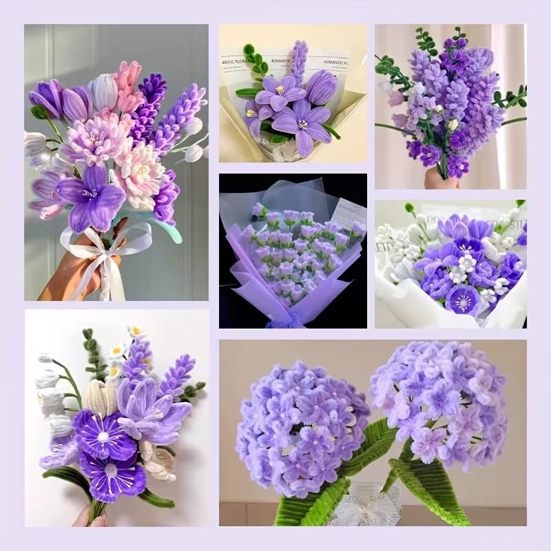 623pcs Multicolor Lily Tulip Twist Rod Pipe Cleaner Craft Kit, DIY Flower, Snowflake DIY Handmade Project, Perfect for Wedding Bouquets, Artificial Bouquet and Party Decorations