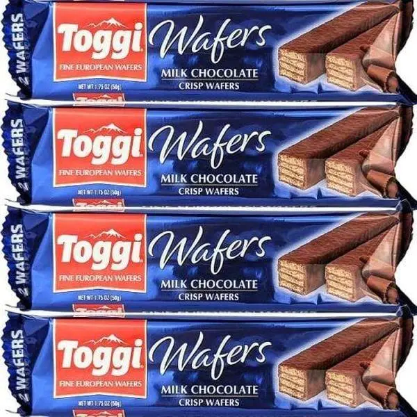 Toggi Fine European Wafers Milk Chocolate 1.75oz 24 ct Tray