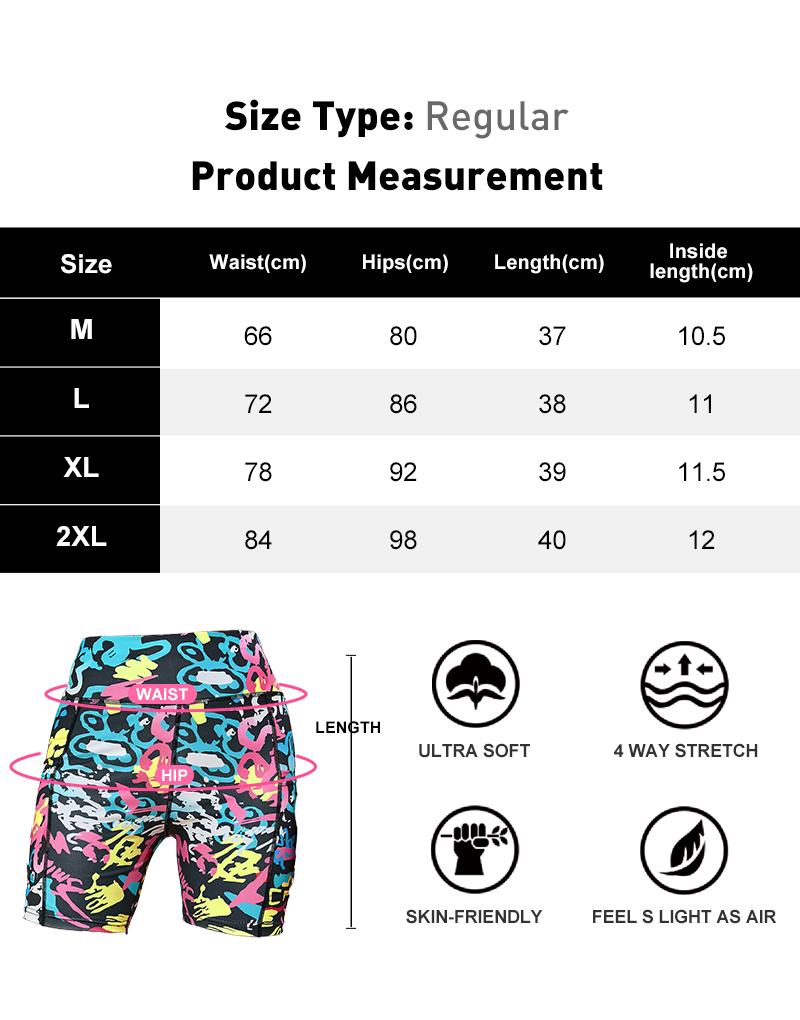 3-Print High-Waisted Butt-Lifting Quick-Dry Running Fitness Yoga Shorts, Women's Athletic Pants, High-Waisted Stretchy Fitness Shorts with Pockets - Vibrant Print Workout Shorts for Gym, Training & Casual Wear - Breathable Shorts for Women For Season
