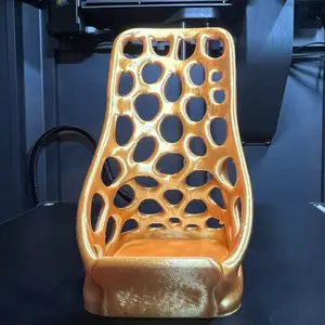 3D Printed Phone Holder Mount Stand Organic Lattice Design PLA filament (gold is and example color)
