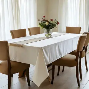 Rectangular Tablecloth, Wrinkle Resistant Washable Table Cover, Polyester Decorative Table Cloth for Dining Wedding Birthday Party Banquet, Picnic Table Cover, Rectangle Tablecloth